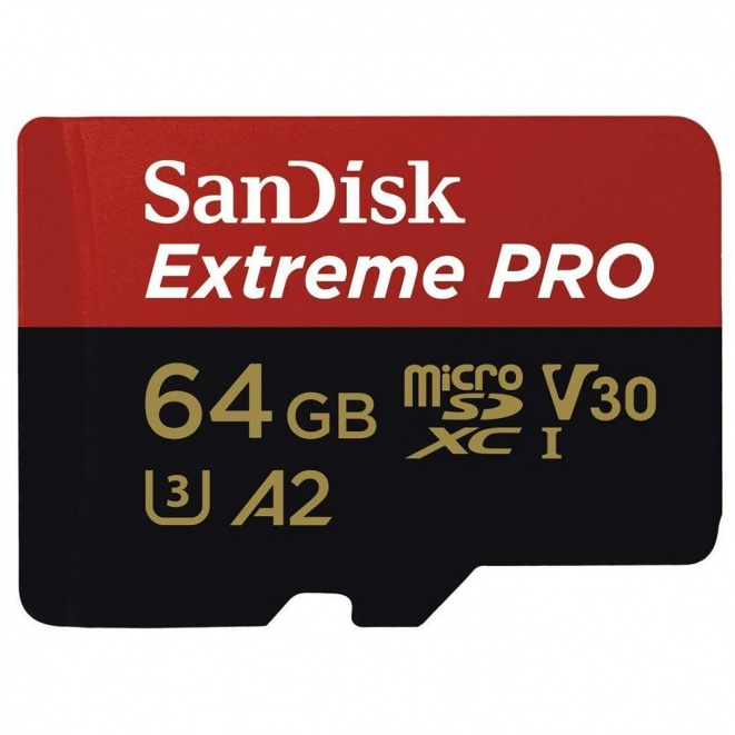 SanDisk Extreme PRO MicroSDXC 170MBs Class 10 with SD Adapter 64GB